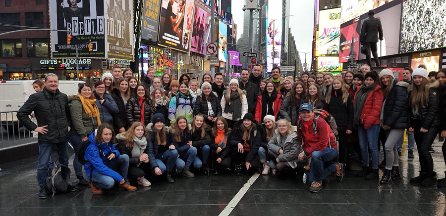 Gruppenfoto Times Square